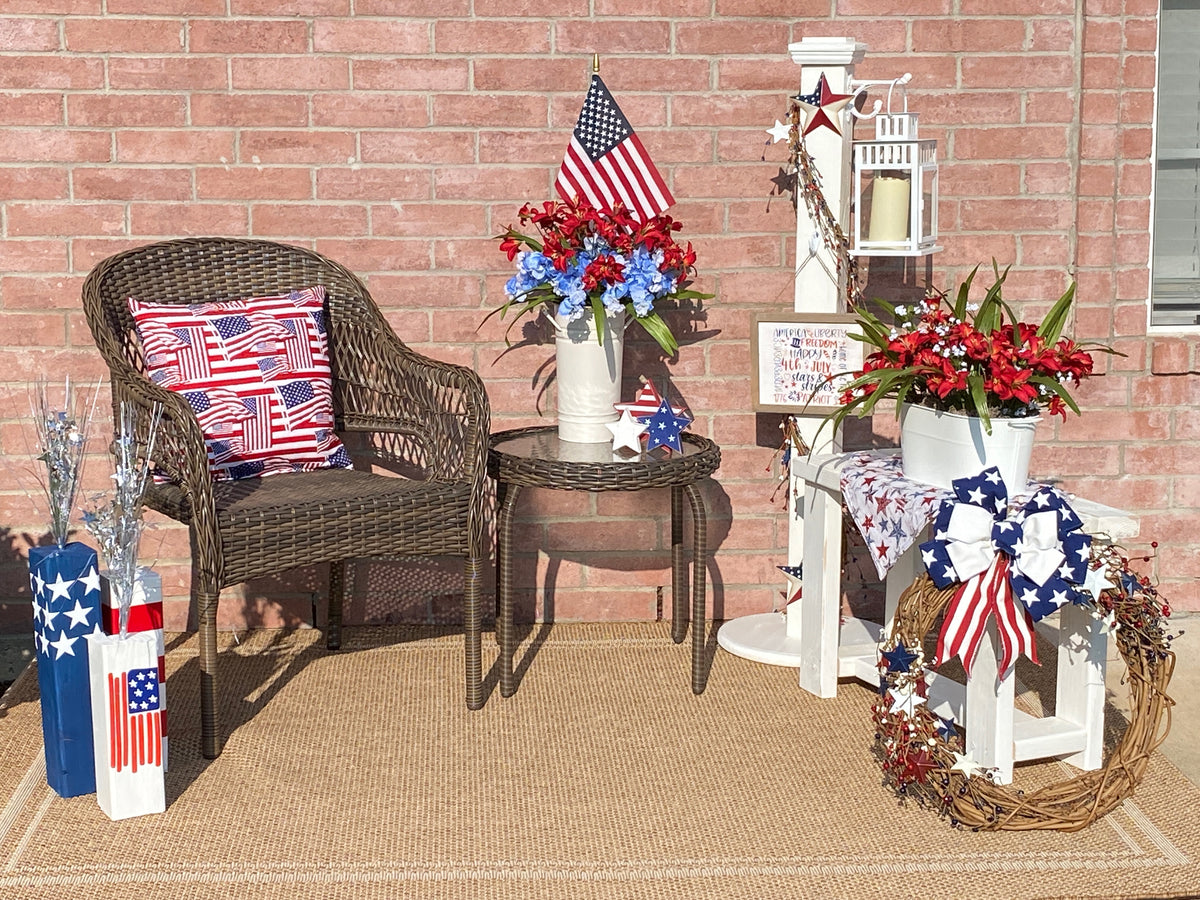 Patriotic Porch Staging