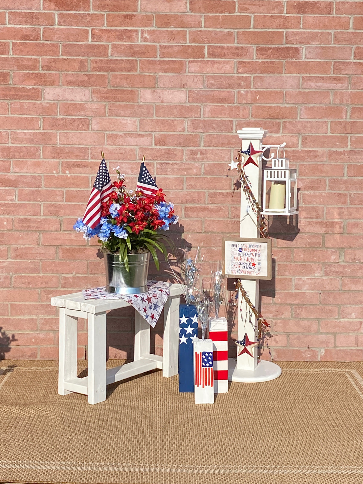 Patriotic Porch Staging