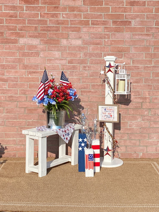 Patriotic Porch Staging