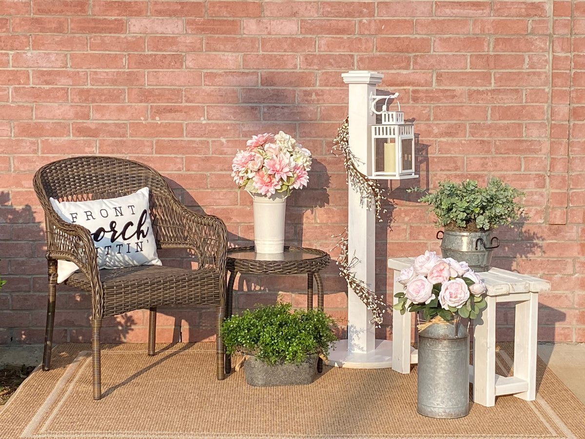 Pink Bloom Porch Staging